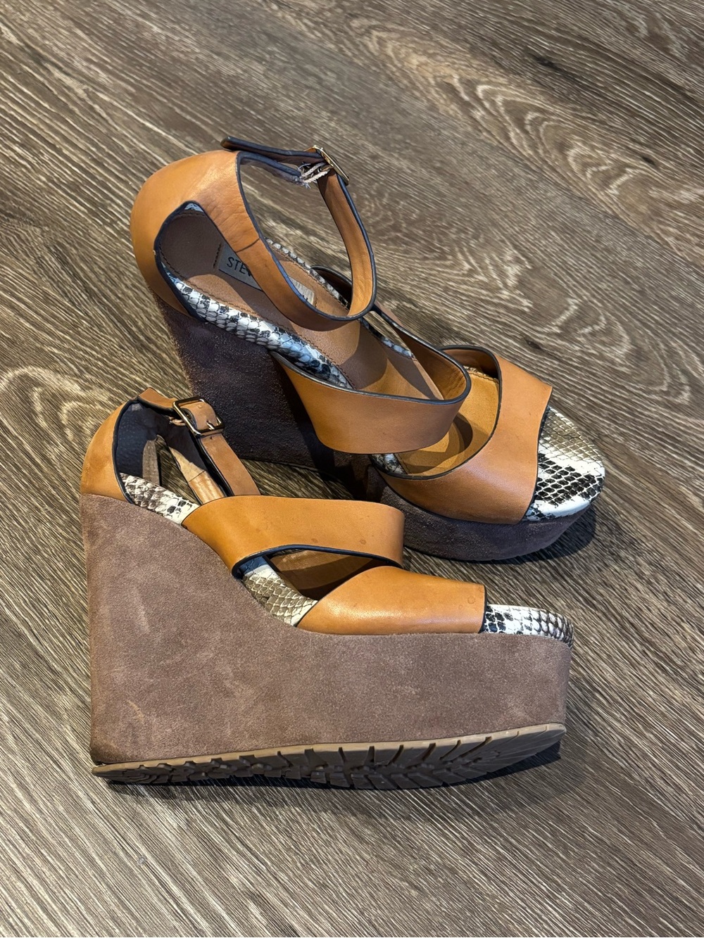 Steve Madden Snakeskin Wedge Sandal